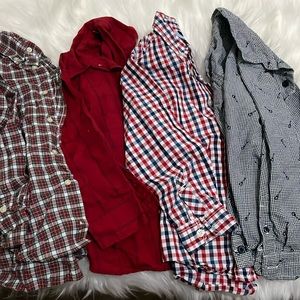 4 long sleeve button-down shirts